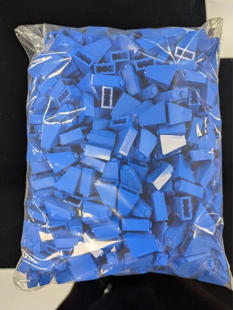 Lego Lot  x600 New Blue Slope 65 2 x 1 x 2  # 60481