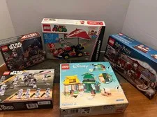 LEGO Bundle Star Wars Disney Super Mario Harry Potter Lot of 5 NEW SEALED