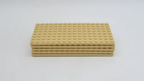 Lot of 5 LEGO Tan 16 x 8 Base Plates 5" by 2 1/2"