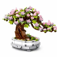 Mini Cherry Blossom Bonsai Tree Building Blocks Set - Japanese Sakura Display