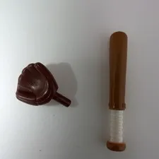 lego minifigure baseball glove 1 piece and 1 bat 1 piece