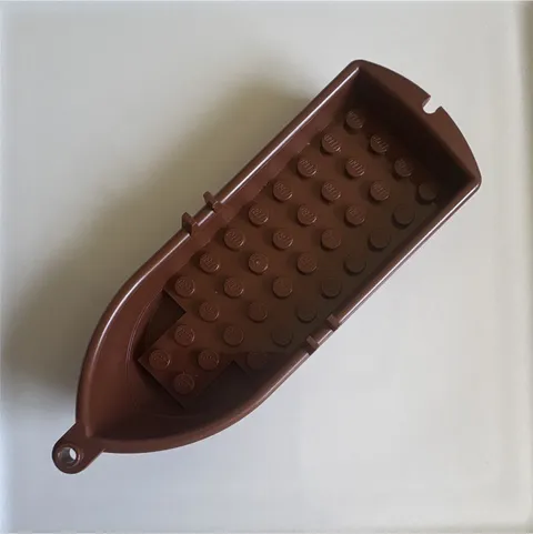 LEGO Brown Boat Hull Piece - Plastic, 1pc, Boats Interest, Loose Part