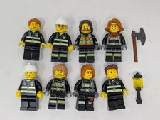 LEGO City Firefighter Minifigures  - Lot of 8