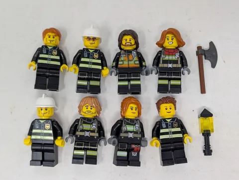 LEGO City Firefighter Minifigures  - Lot of 8