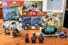 LEGO 76099 Rhino Face-Off by the Mine Complete Box Instructions 3 Minifigs