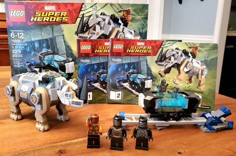 LEGO 76099 Rhino Face-Off by the Mine Complete Box Instructions 3 Minifigs