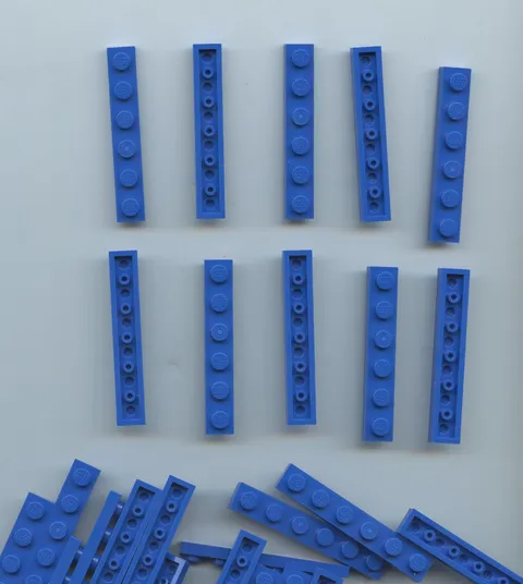 LEGO x 20 Blue Plate 1 x 6 3666