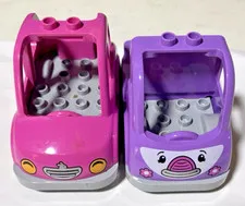 Duplo Push & Go Pink SUV & Purple Truck- Cars / Family