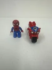 Lego Duplo Figure - Marvel Comics Spider-Man Spiderman With Motorcycle