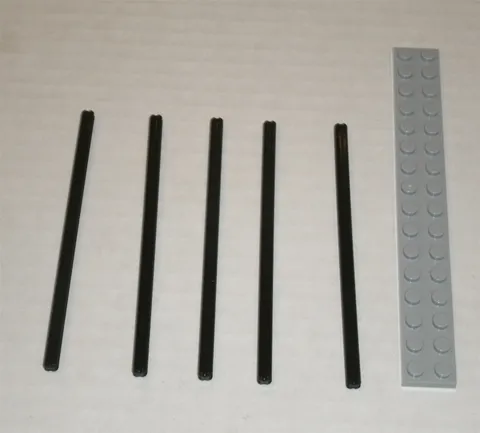 LEGO NEW Black Axle 12 (5x) 370826 Brick 3708