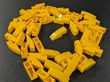 LEGO Lot 50x New Bright Light Orange Slope, Curved 3 x 1 (50950) Bricks Bulk
