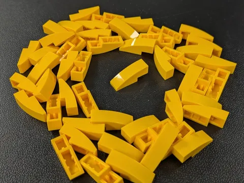 LEGO Lot 50x New Bright Light Orange Slope, Curved 3 x 1 (50950) Bricks Bulk