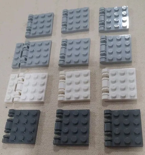 Lego Lot of 12 Hinge Plate 3 x 4 Locking Dual 2 Fingers  44570 Star Wars