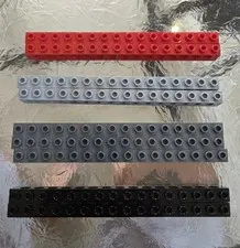 Lego TECHNIC Brick 1 x 16 with Holes Part 3703 (9 Pieces)