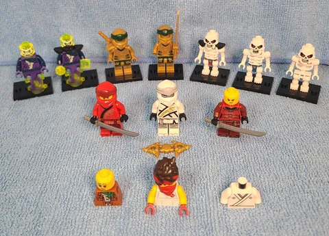 LEGO Ninjago Legacy Minifigure Lot Gold Lloyd Zane Nya Kai Ghost Skulkin RARE