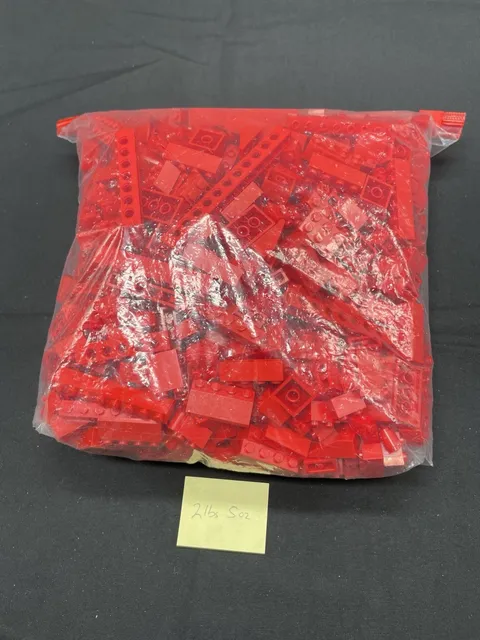Lot Of 2 Lbs 5oz Of Lego Random RED Parts Pieces Bricks