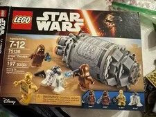 LEGO Star Wars: Droid Escape Pod (75136) Box Manual Mini Fig As-Is Incomplete