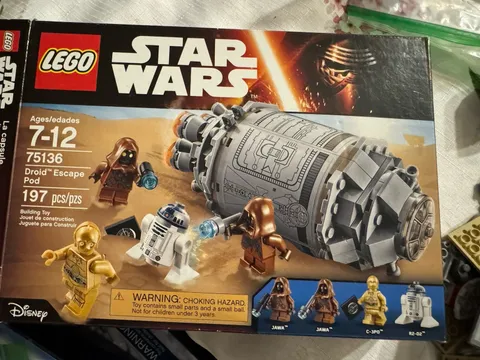 LEGO Star Wars: Droid Escape Pod (75136) Box Manual Mini Fig As-Is Incomplete