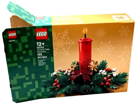 LEGO Seasonal 40743 Christmas Table Decoration BOX ONLY  ✨Ships Carefully & Flat