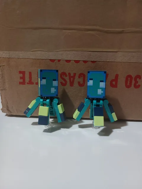 (2) LEGO Minecraft Glow Squid, Minifigure Assemble, minesquid02, #21180