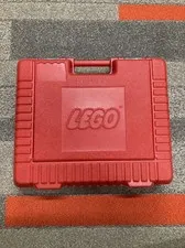 Vintage LEGO Red Plastic Storage Carrying Case 15x12.5x4.5" Made In USA Snap Lid