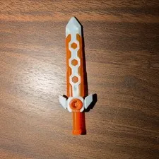 LEGO Minifigure Nexo Knights Long Sword Trans Neon Orange Silver Battle Weapon