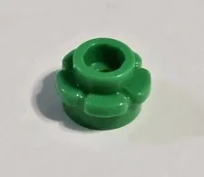 LEGO Parts - Bright Green Plate, Round 1 x 1 with Flower Edge - No 24866