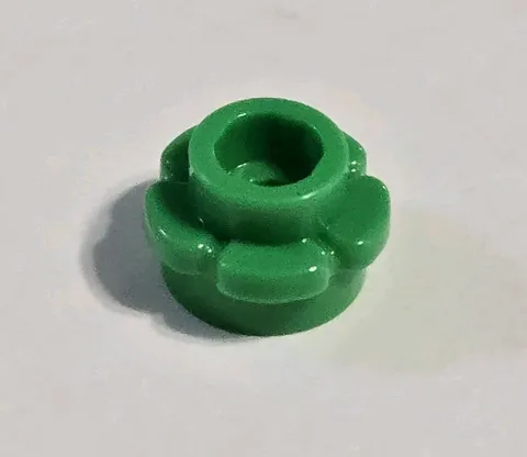 LEGO Parts - Bright Green Plate, Round 1 x 1 with Flower Edge - No 24866