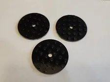 LEGO Bulk Lot of 3 Black 6X6 Round Plate With Hole # 11213