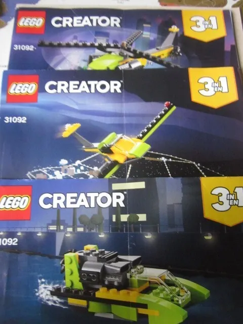 Lego Building Instructions Instruction Creator 31092, 3 Pieces