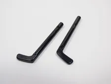LEGO Lot of 2 Black Hockey Sticks Stick Sports Gear Accessory Minifig Q7