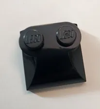 LEGO Black Slope, Curved 2 x 2 x 2/3 with 2 Studs and Curved Sides 47457
