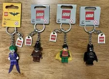 LEGO Keychain Lot 851686 Batman 851687 Robin 852130 Scarecrow 853633 The Joker