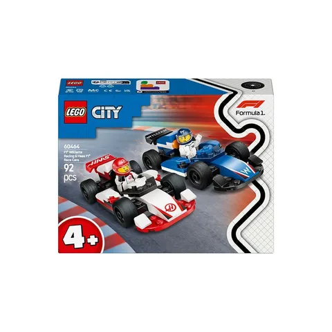 LEGO City F1 Williams Racing & Haas F1 Race Cars 60464 92 Pcs 4+ New
