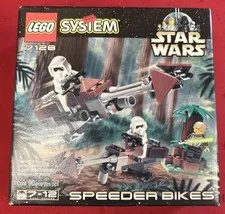 SEALED Lego System Star Wars Speeder Bikes 7128 Scout Trooper Luke Skywalker
