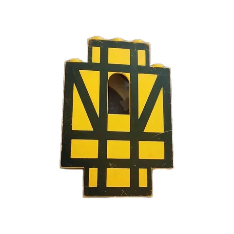 LEGO Yellow 2x5x6 Castle Wall 4444 with Black Stripes Lego Collector Piece