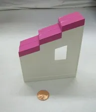 Vintage Lego Duplo WHITE HOT PINK SHINGLE ROOF House Block Brick Piece #1