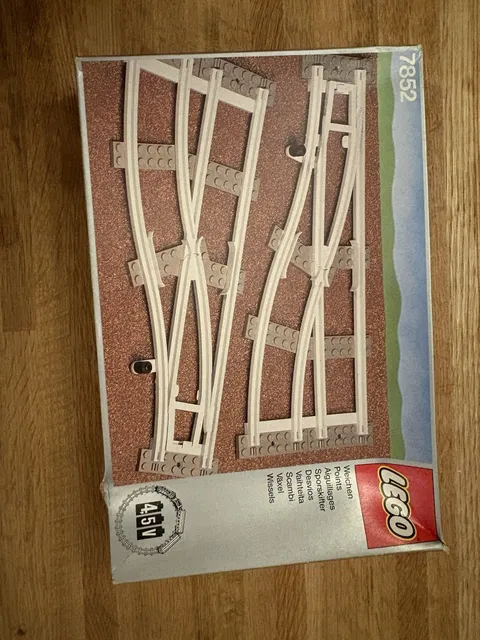 LEGO Trains 4.5V Track Points Switch Set 7852 Manual Grey 14 Pieces Box
