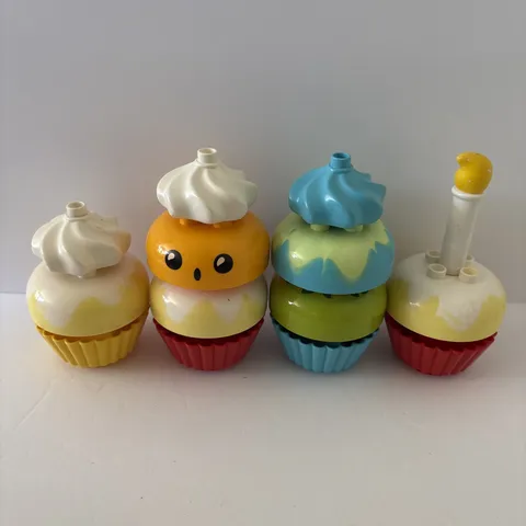 Lego Duplo Cupcakes Whipped Cream Toppings Candle Lot