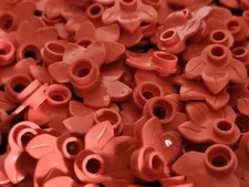 LEGO 💥NEW💥 25 count Coral Plant Plate, Round 1 x 1 with 3 Layered Leaves 