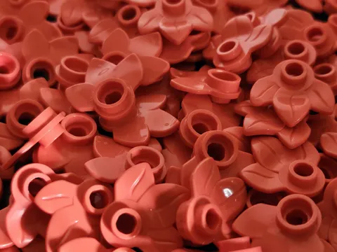 LEGO 💥NEW💥 25 count Coral Plant Plate, Round 1 x 1 with 3 Layered Leaves 