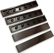 Lego 5 New Dark Brown Tiles Flat Smooth 1 x 6 Parts