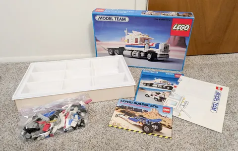Lego 5580 Original Box Tray Poster Instructions Model Team Highway Rig + Pieces