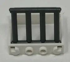 LEGO 60594 WHITE Window 1x4x3 w/ Gray Bars Prison Cell Grid 62113 x1