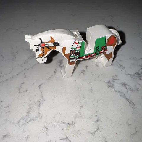 Lego Wild Western indians White Horse Animals Green Saddle 6748 6766 6763 6718