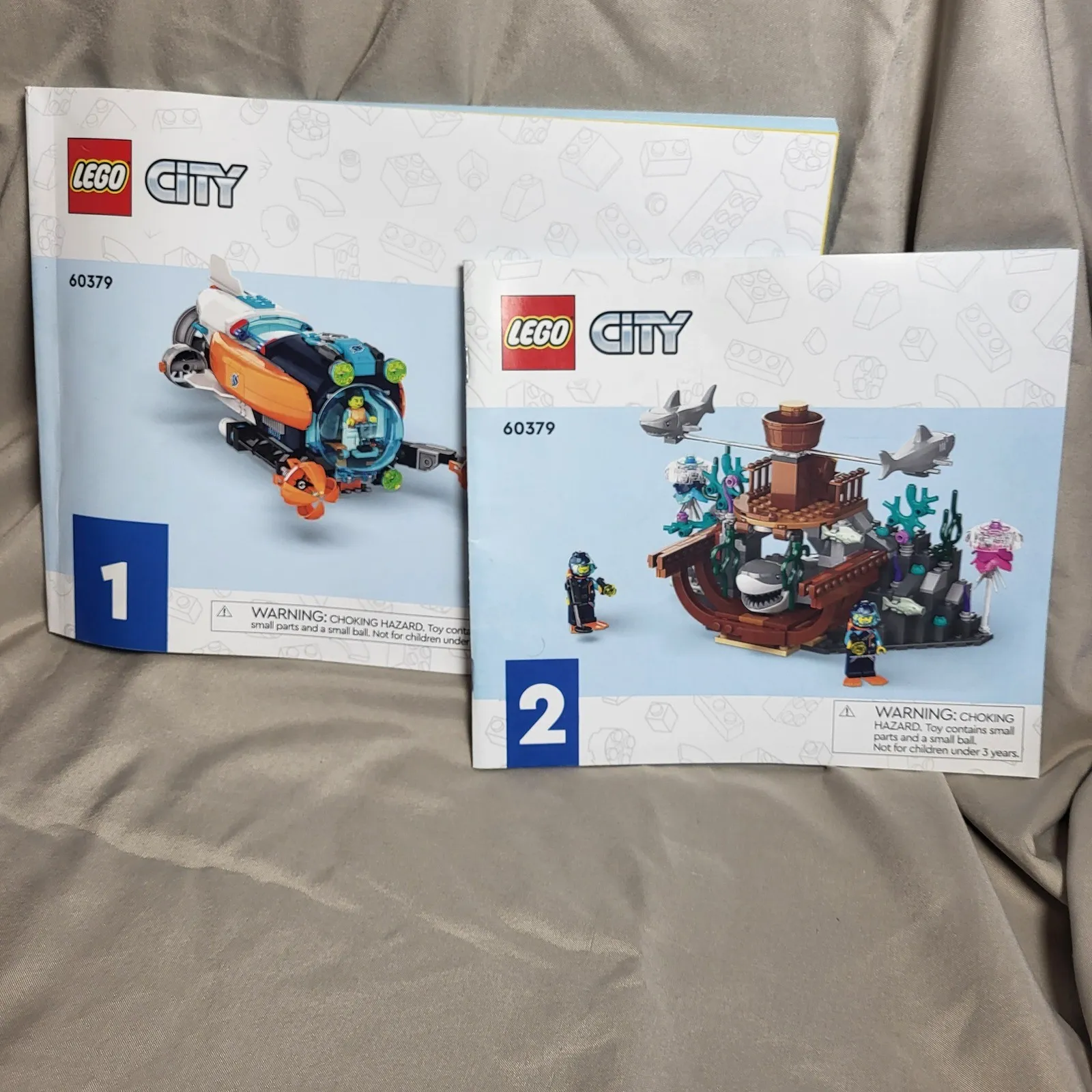 LEGO City 60379 Deep-Sea Explorer Submarine Instruction Manuals Booklets 1 and 2
