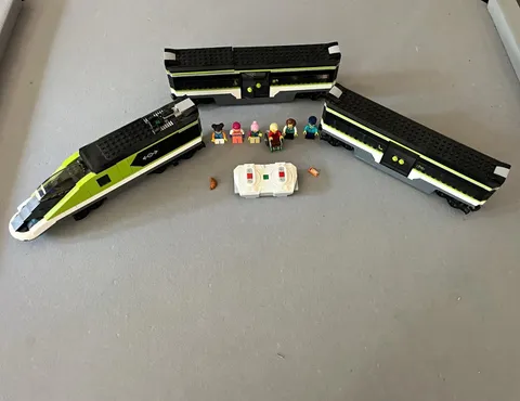 LEGO City Trains 60337 Passenger Train Lot w/ Cars, Minifigures, Remote, Track