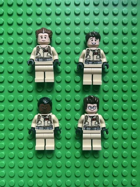 GHOSTBUSTERS 4x LEGO MINIFIG FIGURE LOT peter ray egon winston classic 80s