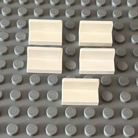 Lego Lot White Panel 1x2 Rounded 4865b (lot of 5)