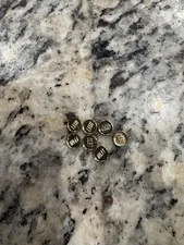 LEGO Vintage Chrome Gold Coins Lot of 7- Pirate Castle Treasure (10, 20, 30, 40)